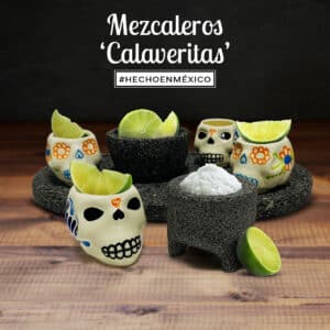 kit mezcaleros con charola, especiera y mini molcajete la cosita chula